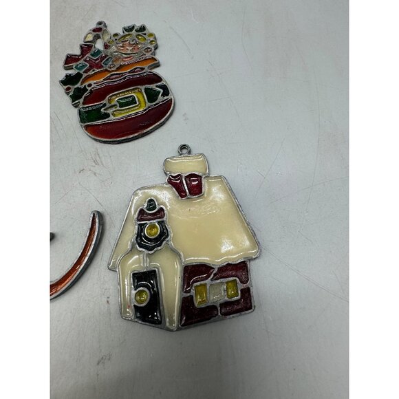 Handmade Christmas Set Of 6 Festive Christmas-Themed Stained Resin Ornament READ - Picture 6 of 10